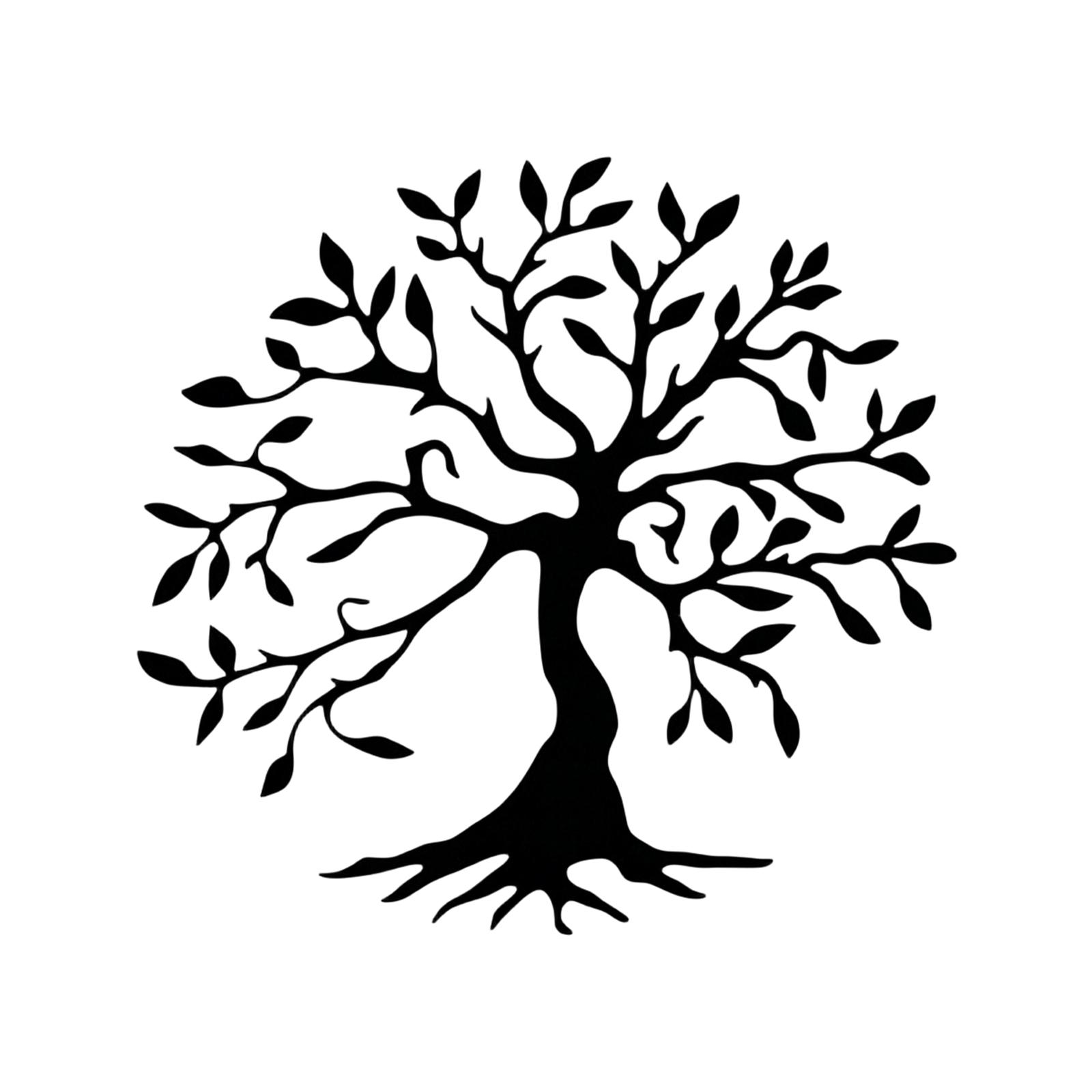 

Metal Tree of Life Wall Art Decorative Iron Wall Hanging Indoor Home Decor Round Shape Modern Design Durable Construction One Size
