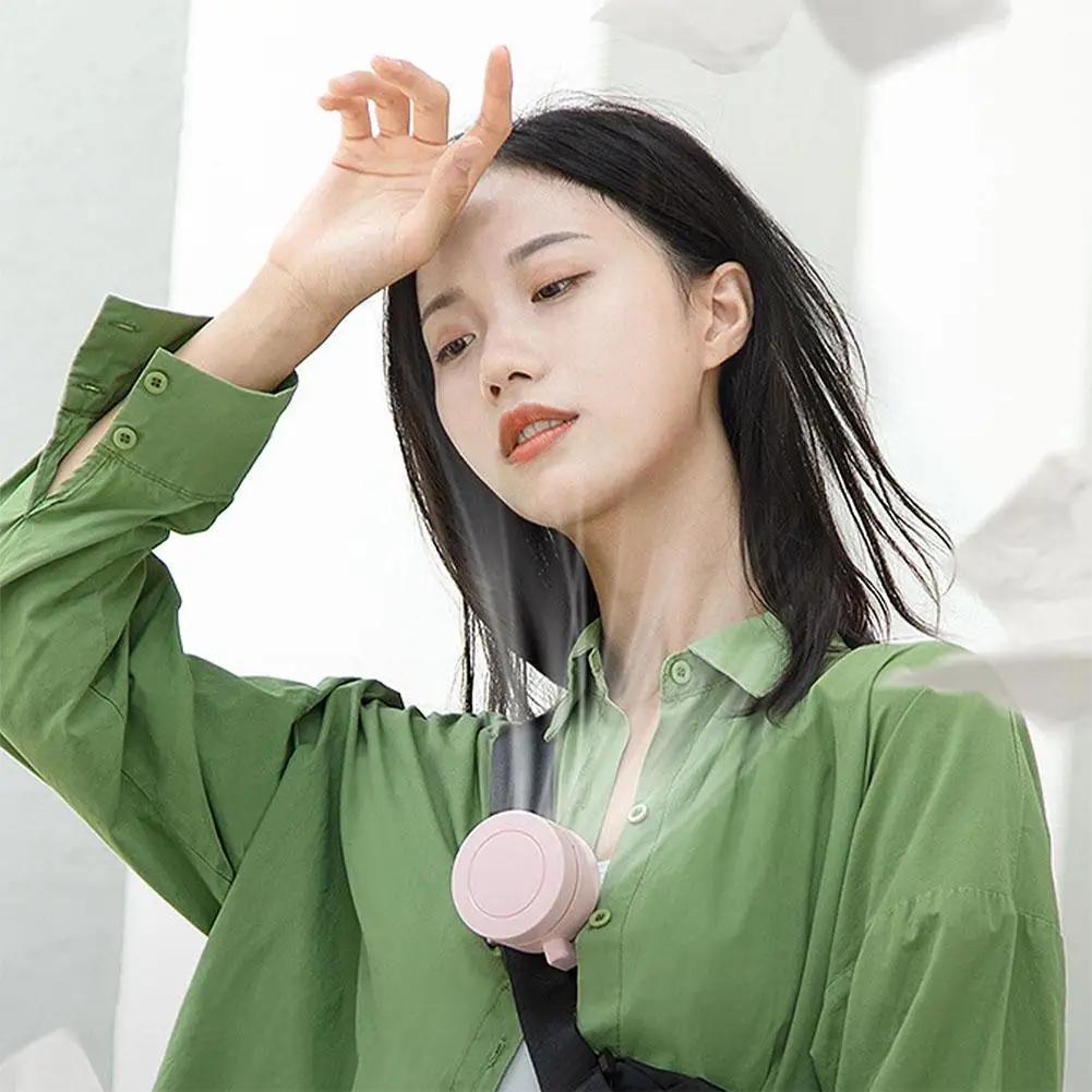 Clip-on Mini Waist Fan with 3 Speeds Handheld Fan Desktop Fan Type C Rechargeable for Outdoor Work Hiking Home Office Travel Gym