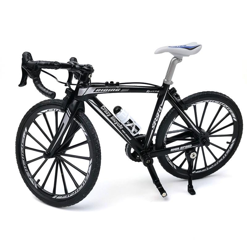 Alloy Bicycle Model 1:10 Simulation Bicycle Curved Road Mini Racing Toy