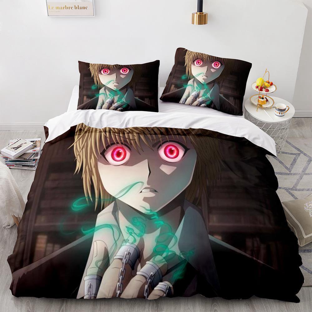 Fashion 3d Printing Anime Hunter × Hunter Bedding Set Single Twin Full Queen King Size Bed Set Adult Kid Bedroom Duvetcover Sets