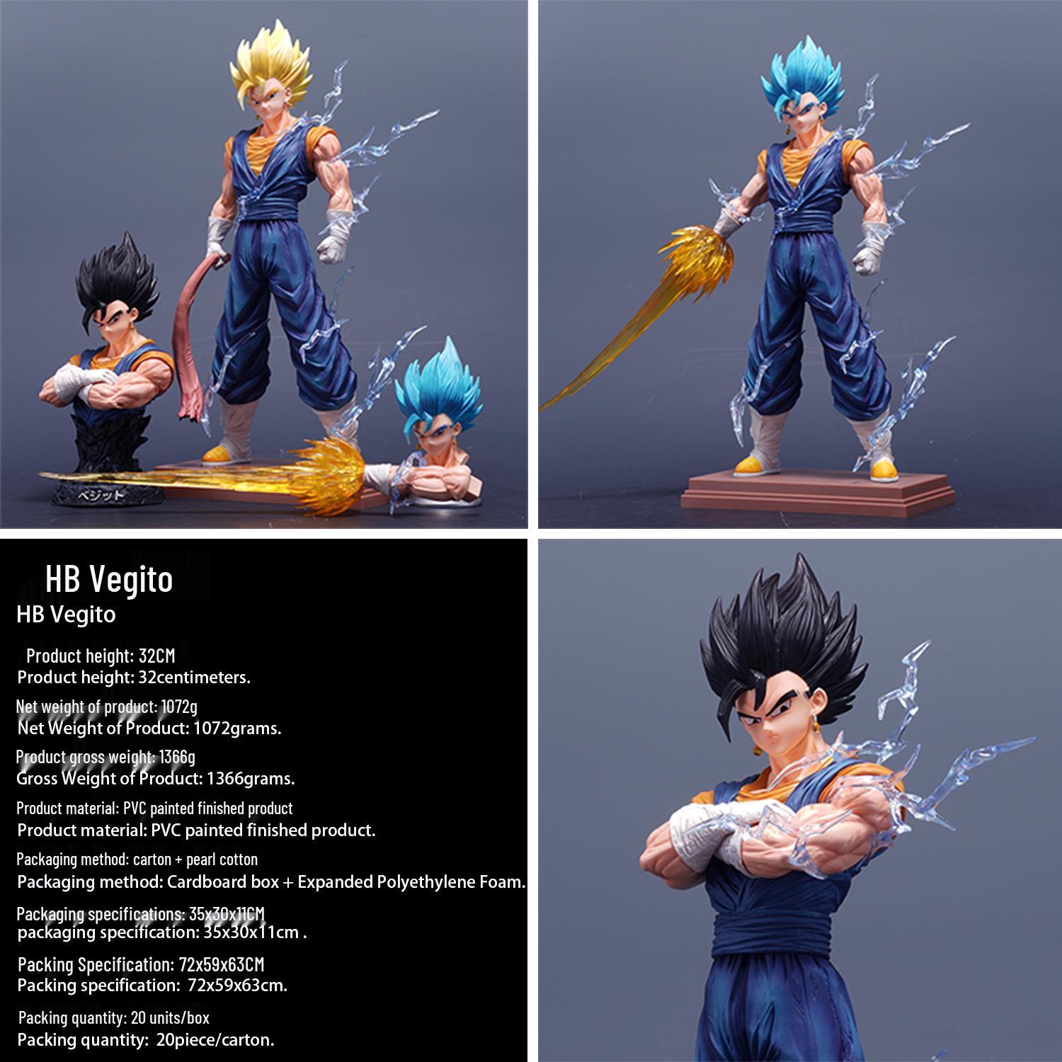 Dragon Ball Super Saiyan 2 Vegito Figure: Two-Dimensional Desktop Ornament
