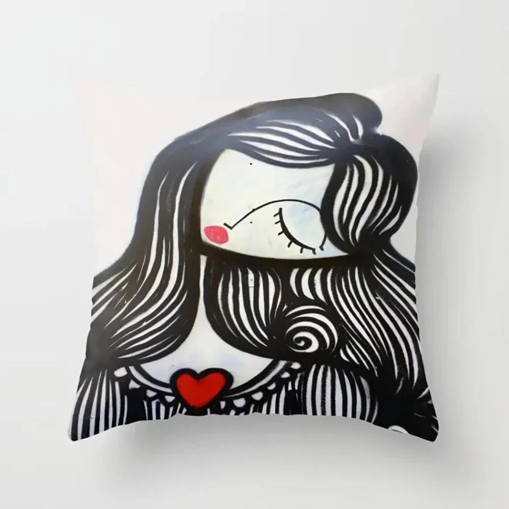 Abstract Pattern Decorative Pillow Cover Car Sofa Square Cushion Pillow Cover