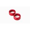 Red Aluminum AC Climate Control and Radio Volume Knob Ring Covers For Porsche