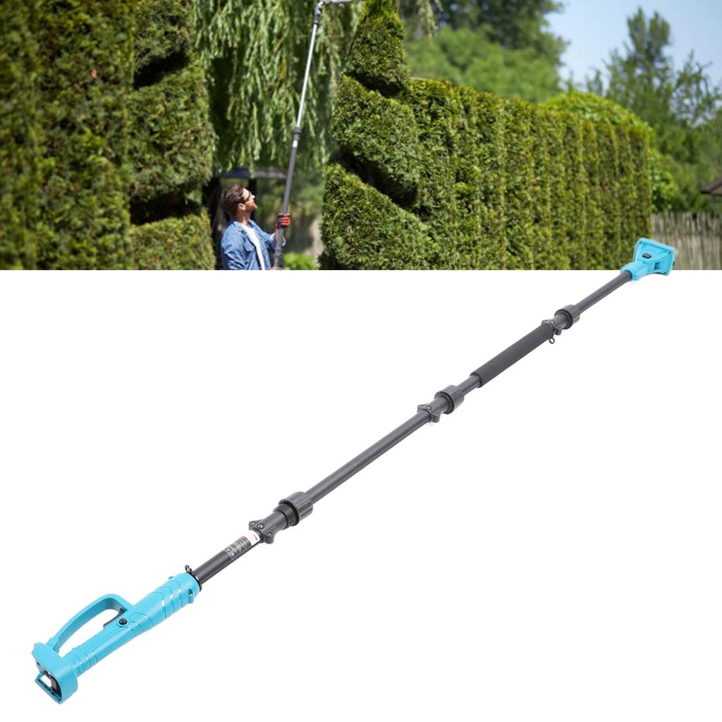 Pruning Shears Extension Rod 4 Sections Non Slip Handle Electric Pruner Extension Pole 180° Head Rotation for Trimming Tasks