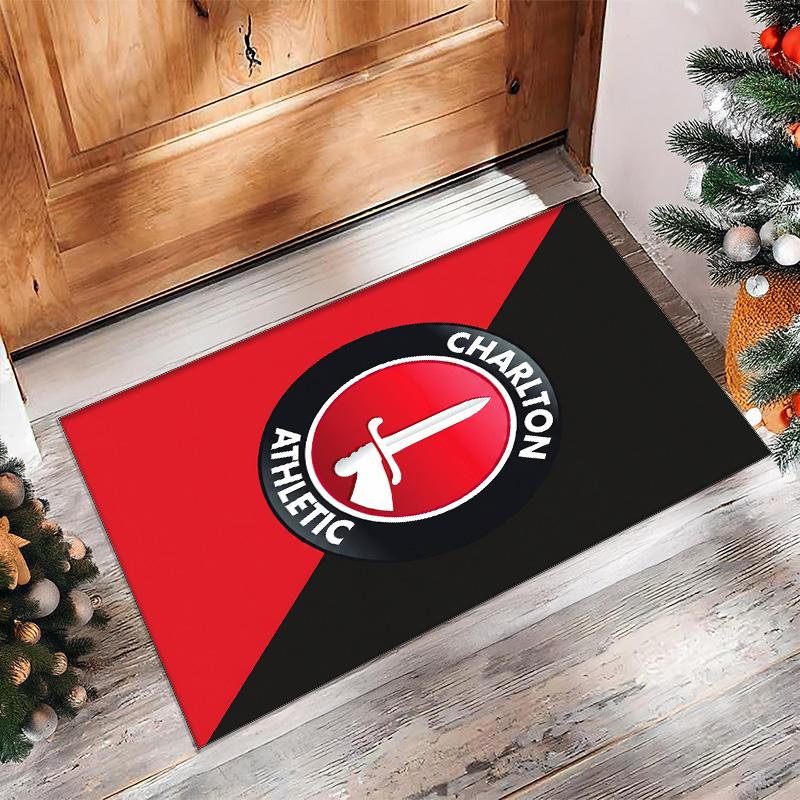 Tappeto Morbido Antiscivolo per Interni con Motivo Calcio Charlton Athletic FC Tappetino Decorativo Sportivo per Camera da Letto