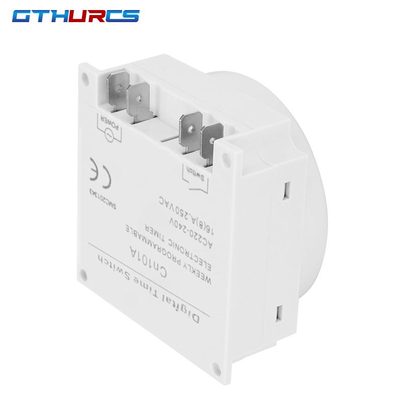 GTHURCS 220V 110V 24V 12V CN101A Timer Switch Digital LCD Power Timer Programmable Time Switch Relay 16A high quality CN101 Relays 5