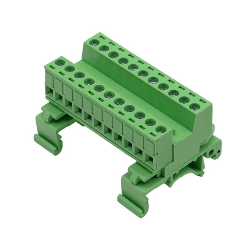 High Performances Rail Type Terminals Block 5.08mm Spacing For 10Amp 300Volt Application Screw Plug-in Connector