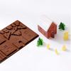 Whaline Christams Gingerbread House Baking Tray, Silicone Molds for Desserts, Chocolate, Candy,Cookies (2 Pieces)