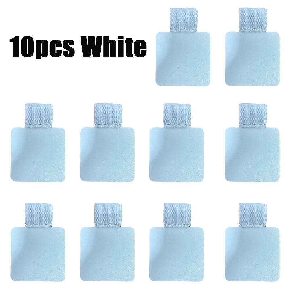 10pcs Self-adhesive Pen Holder 6 Color Pen Clip Protective Case PU Leather Notebook Elastic Loop Cover for Diary Planner Clip