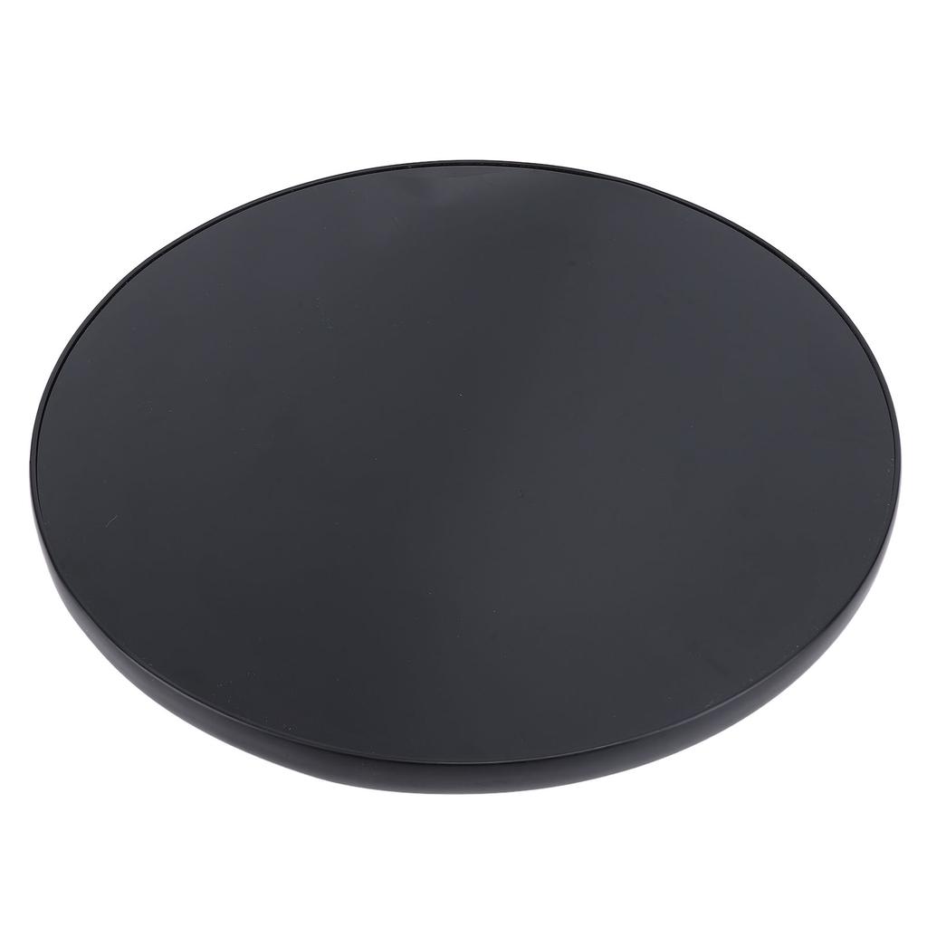 450mm Round Table Top Fade Proof Erosion Resistant Fast Installation Glossy Black Solid Wood Table Topwith Screws for