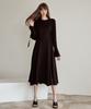Etmont Shoulder Strap Flare Dress Black