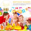 1Set Premium Paper Plastic Happy Birthday Banner Hanging Party Decoration for Photo Backdrop Room Decor Birthday Party Supplies