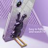 For Oppo A17 4G Cellphone Case Rabbit Design PC+TPU Cover with Kickstand