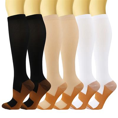 Compressiekousen Bloedcirculatie Bevordering Afslankende Compressiesokken Anti-Vermoeidheid Comfortabele Effen Sokken