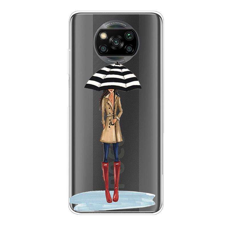 For Xiaomi Poco X3 NFC Case TPU Silicone Soft Cartoon Clear Case for Poco X3 Pro Phone Cover PocoX3 Pro Global Transparent Coque