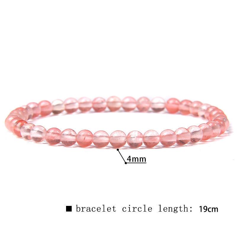 4mm Natural Agate Mini Energy Bracelet Women's Glossy Beads Semi-Precious Pulsera Jewellery Bracelet Bracelet