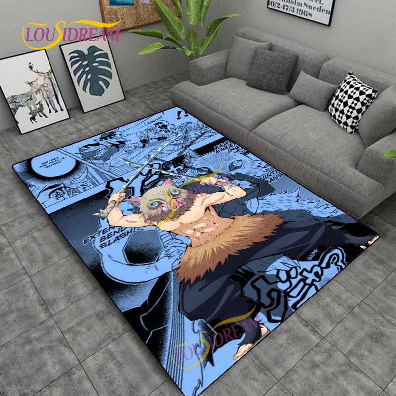 Demon Slayer Japan Cartoon Rug Kitchen Mat Bedroom Door Rug Living Room Carpet Children Game Soft Mat