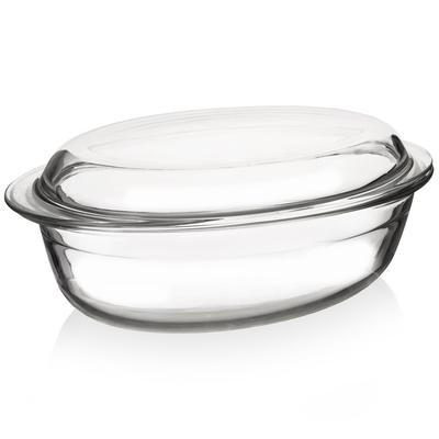 Glas-Auflaufform Auflaufform Bräter Deckel zum Backen 3L