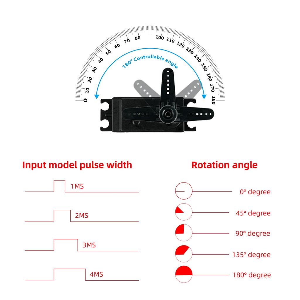 12KG Thin Digital Servo TD-9512MG 4.8v-7.4v Steering Gear 180 Degrees for RC Cars 1:8 1:10 RC Vehicles On-Road Touring Drift Car Models