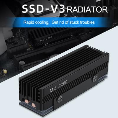 M.2 SSD Heatsink with Thermal Silicone Pad 2 Copper Heat Pipes Cooler Solid State Drive Radiator for M.2 NVMe 2280 SSD