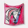 53cm Fashion Horse Square Scarf Women  Design Luxury Silk Scarf Bandana Headband Brand Hijab Neckerchief For Ladies