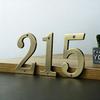 Solid Brass House Number Sign, 2.75 Inch (70mm) Metal Address Plaque for Mailbox, Apartment, Exterior Door, Number 8
