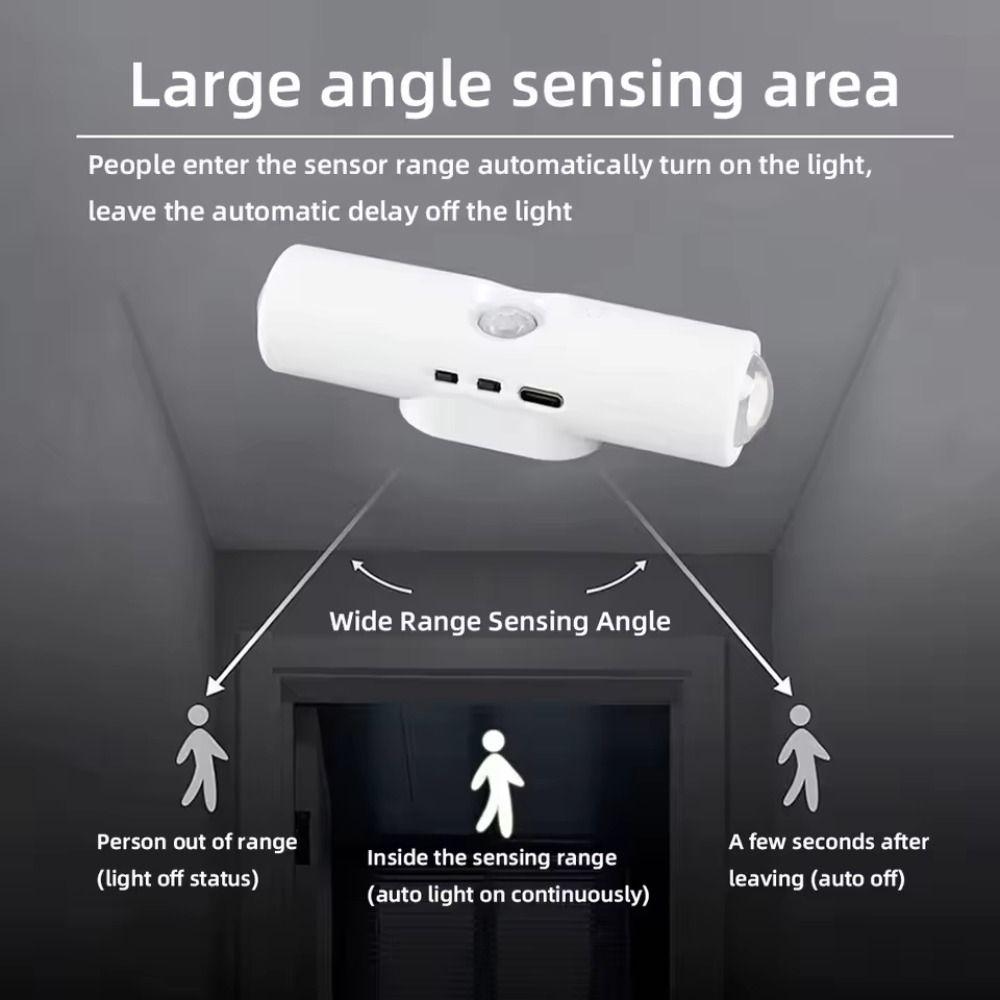 LED Motion Sensor Night Light 3-7 Colors Changing Cabinet Decorative Light Rechargeable Wall Lamp Bedside Bedroom Night Light