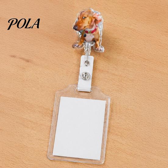 Rotating Badge Reel Nurse Reel, Funny Retractable Glitter Acrylic Name Tag Holder with Decorative Clip, Sparkly Cute ID Card for Teachers Student