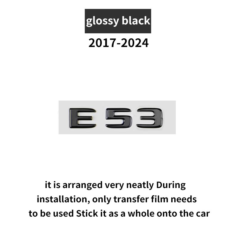 Suitable for Mercedes Benz rear letter sticker W213 C238 w214 E43 E53 E63S E200d E260 E300 E350e E450d 4MATIC V8BITURBO GloosyBK HJS2