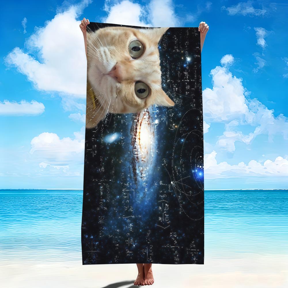 

space Cowboy cats dinosaur Abstract funny meme art Soft Beach Towels Quick Dry Pool Towel Travel Gym bathing Spa Camp sport Gift W40*H60(CM)