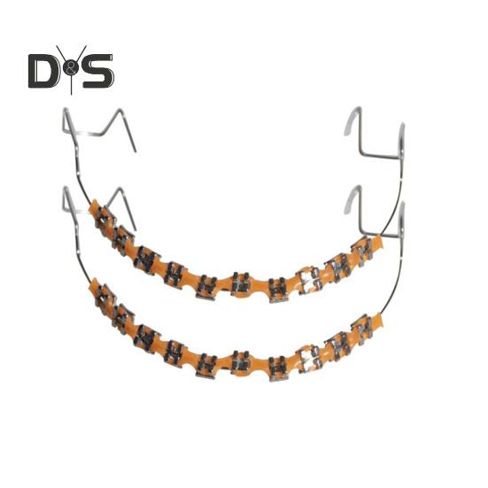 Temporary Tooth Decoration with Metal Wires Brackets Orthodontic Ligatures Orthodontists Explain Dental Students Practice Props