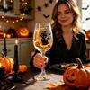 Unique Cup Halloween Wine Glass, Spooky Ghost Cat Witch Pumpkin Drinking Glass for Artistic Kitchen Drinkware Wines, Cocktails, Spirits, Holiday