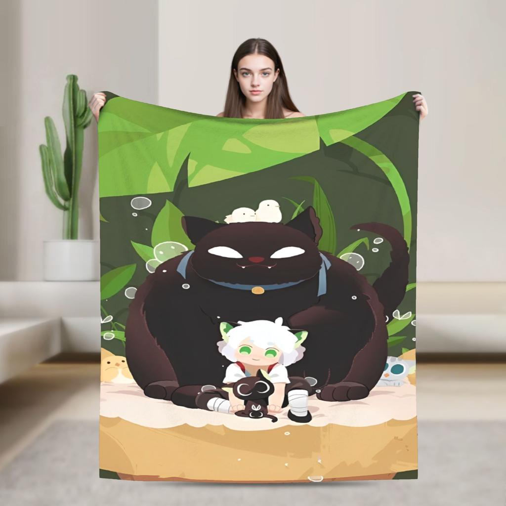 The Legend Of Hei Anime Blanket  Camping Flannel Throw Blanket For Living Room Soft Custom Quality Bedspread Birthday Present