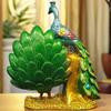 1 Resin Peacock Statue, Lifelike, Perching On a Branch, Suitable for Indoor and Outdoor Decoration. Can Be Used To Decorate Courtyards, Gardens, Ter