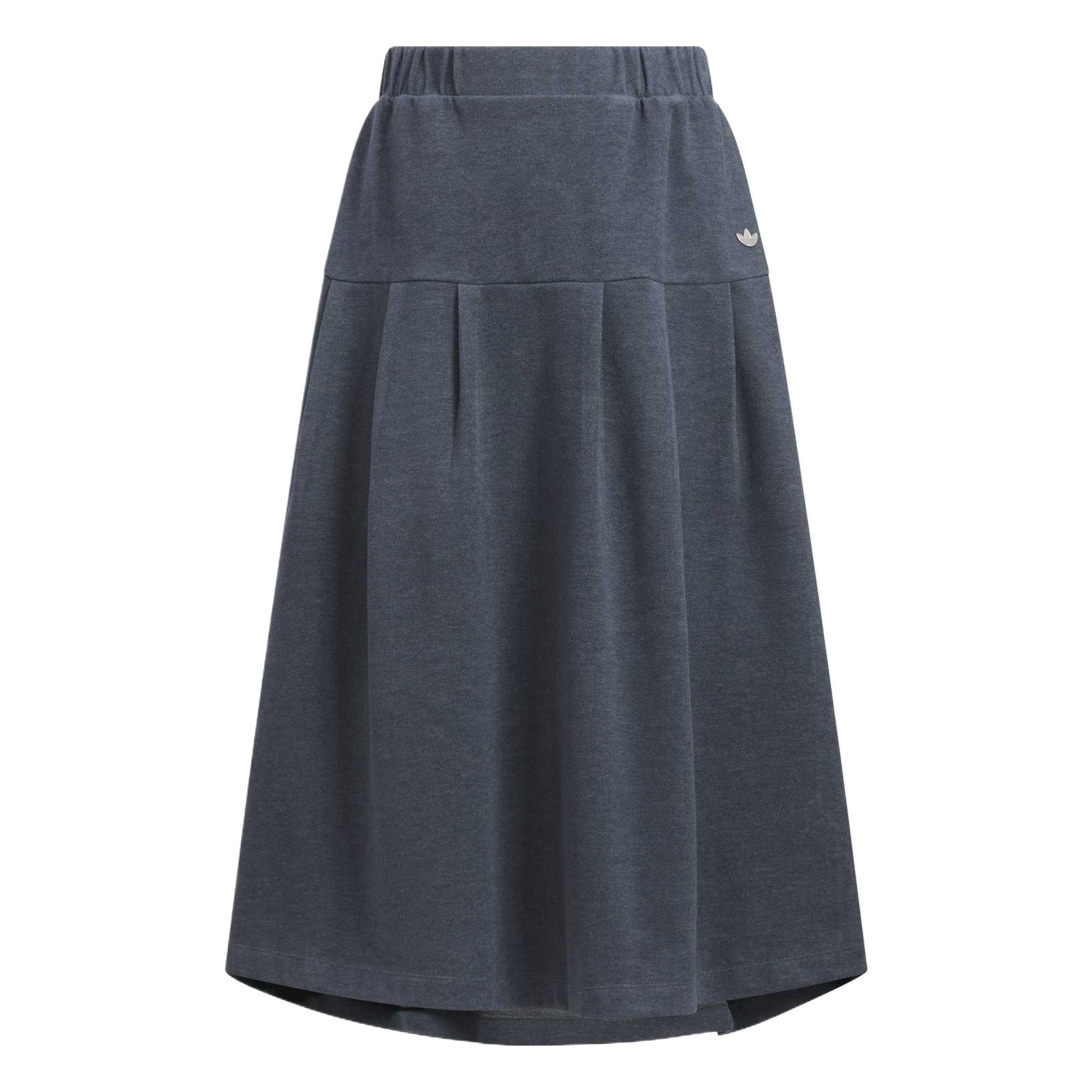 Adidas Originals Pleated Casual Midi Skirt Women Dark Grey Heather KS5986 2XS