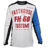Maillot VTT - FASTHOUSE - Worx 68 - Blanc Bleu Rouge - Manches Courtes - Respirant