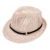 Summer Men Women Hollow Mesh Panama Hat British Retro Jazz Hat Vacation Breathable Sun Protection Sunshade Hat