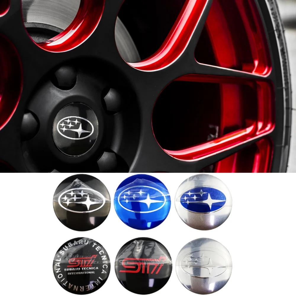 4PCS 56MM Car Wheel Center Hub Caps Sticker for Subaru Outback Legacy Forester Impreza Tribeca WRX BRZ STI Exterior Accessories ndj6