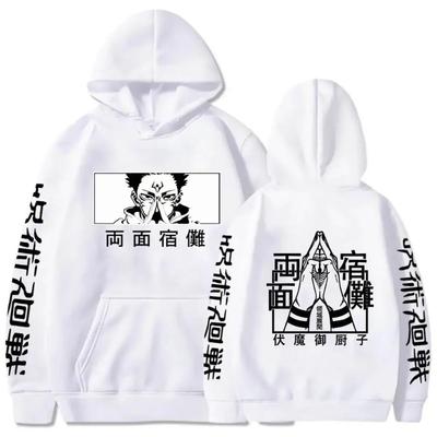 Anime Jujutsu Kaisen Hoodie Ryomen Sukuna Printed Hooded Men Women Sweatshirts Warm Streetwear Pullover