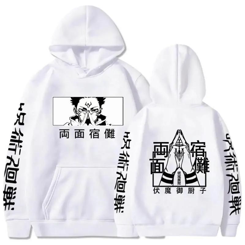 Anime Jujutsu Kaisen Hoodie Ryomen Sukuna Printed Hooded Men Women Sweatshirts Warm Streetwear Pullover