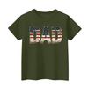 Men's Loose Fit Short Sleeve T Shirt Dad Flag Print Casual Summer Daily Wear Comfortable Lightweight Top