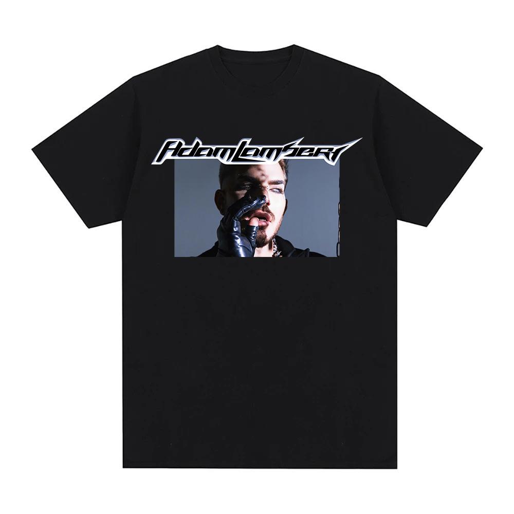 Adam Lambert TShirt Graphic Printing Oneck Cotton Camisetas WomenUnisex Comfortable Short Sleeve Tshirts Casual Clothing