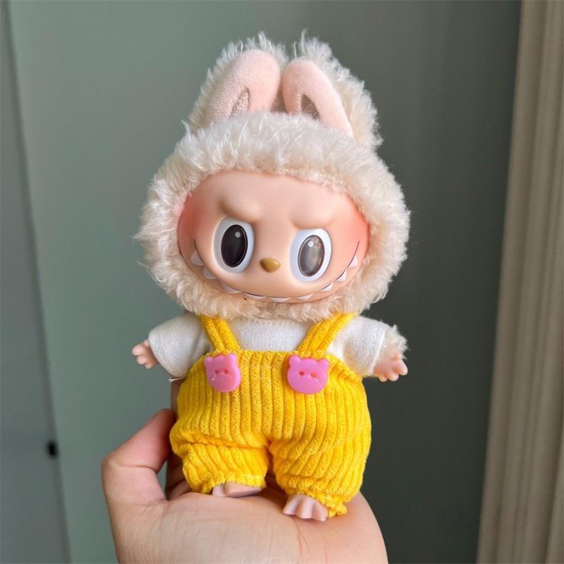 

Милая мини-плюшевая одежда для куклы 17 см Лабубу, много видов комбинезонов, одежда, аксессуары NO Doll