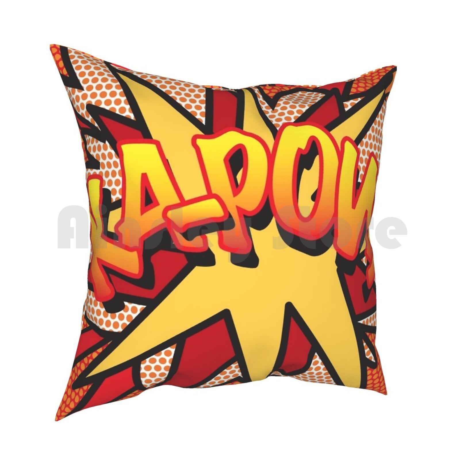 KaPow Comic Book Pop Art Cool Fun Pillow Case Printed Home Soft Throw Pillow Ka Pow Pop Art Comic Book Cosplay Comic 30x30cm 12x12in