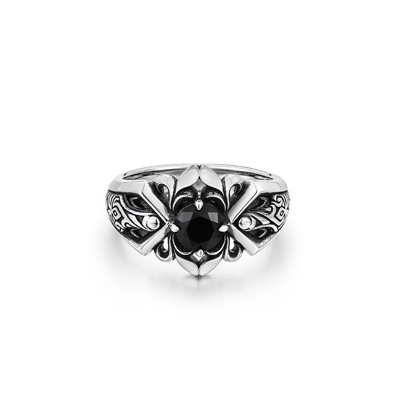 Yin Taifei Men s Thai Silver Open Tail Ring - Retro, Stylish & Unique Design Adjustable Open