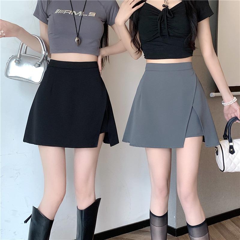 

2024 Slimming High Waist Irregular A-Line Skirt for Pear-Shaped Petites XXL