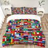 3Pcs Flags World Bedding Sets For All Sizes New 3D Printed Bed Cover Comforter Duvet Cover Pillowcase Bedroom Decoration