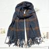 Plaid Scarf Women's Autumn and Winter Fashion New Versatile Long Tassel Shawl Korean Style Student Retro Warm Scarf