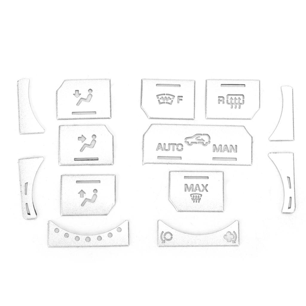 13pcs Set Air Condition Button Switch Cover Silver Replacement for Land Rover Range Rover Evoque 2012‑18
