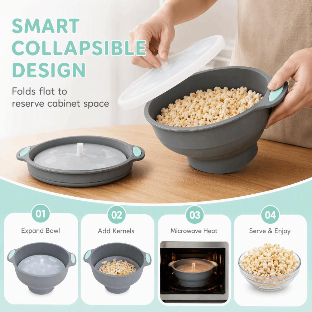 Oil Draining Microwave Popcorn Maker Silicone Baking Tray Durable Cake Mold Oven Air Fryer